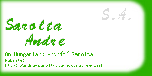 sarolta andre business card